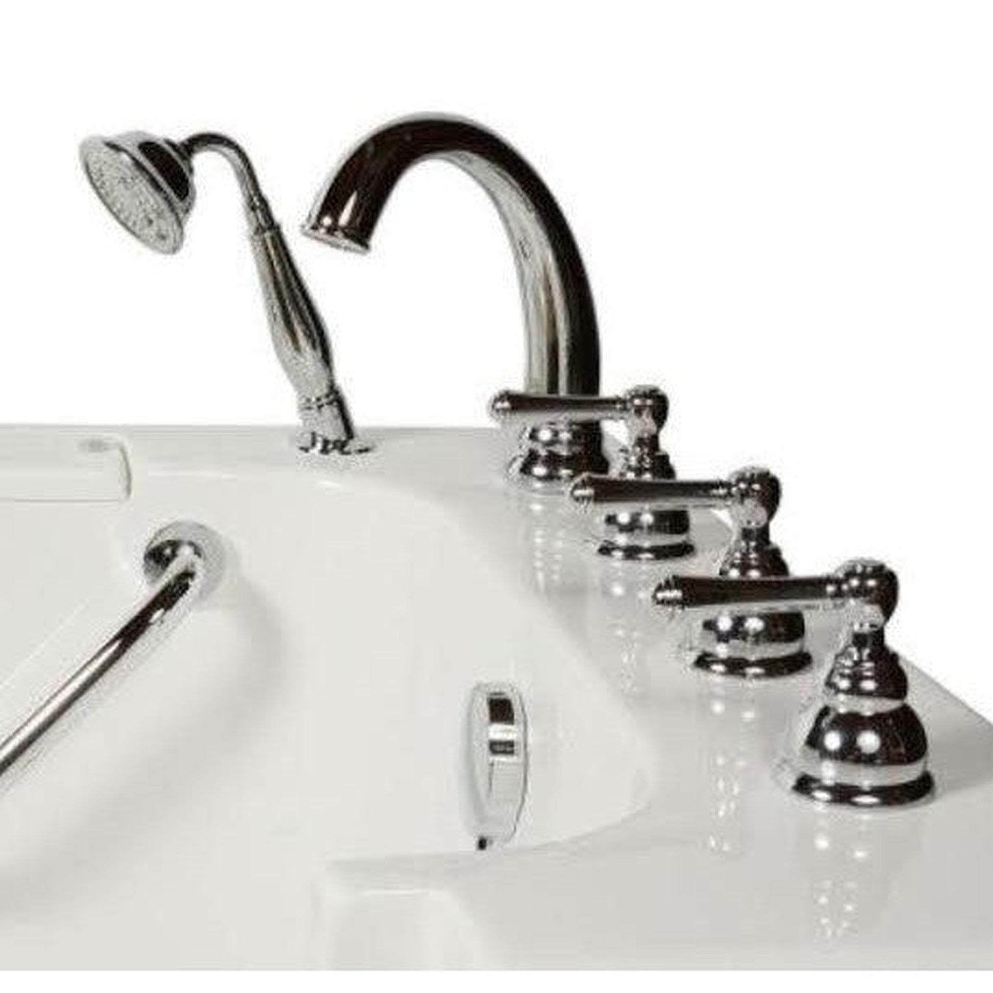 Mobility Bathworks 32"W x 52"L x 41"H Walk-In Right Hand Water Jetted Wheelchair Accessible Tub - White