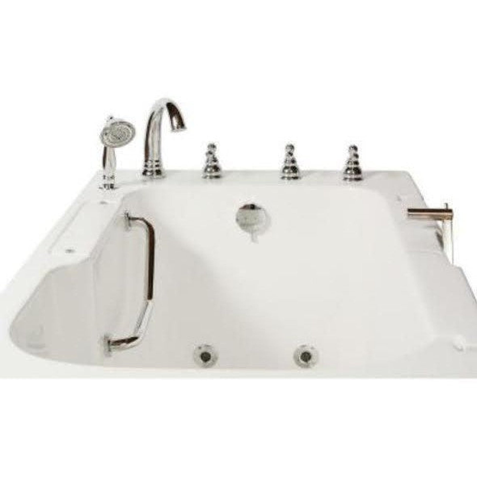 Mobility Bathworks 32"W x 52"L x 41"H Walk-In Right Hand Water Jetted Wheelchair Accessible Tub - White