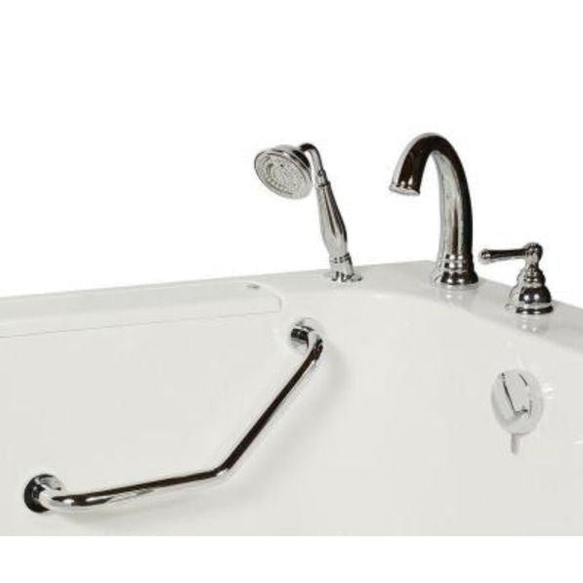 Mobility Bathworks 32"W x 52"L x 41"H Walk-In Right Hand Water Jetted Wheelchair Accessible Tub - White
