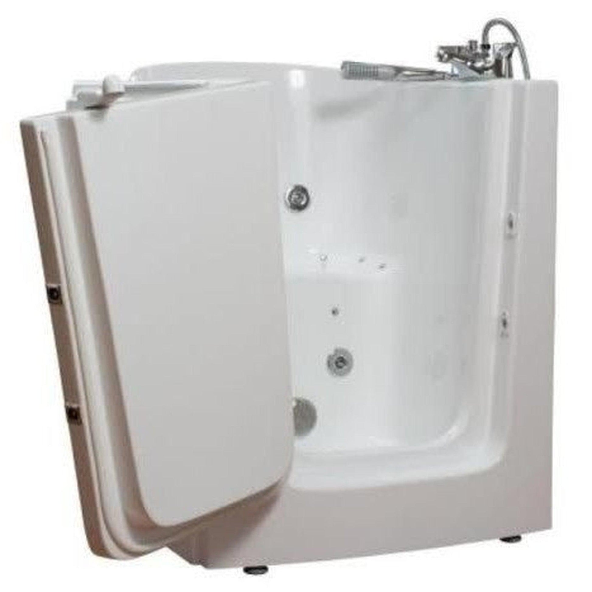 Mobility Bathworks 33"W x 38"L x 40"H Walk-In Left Hand Dual Jetted Tub - White