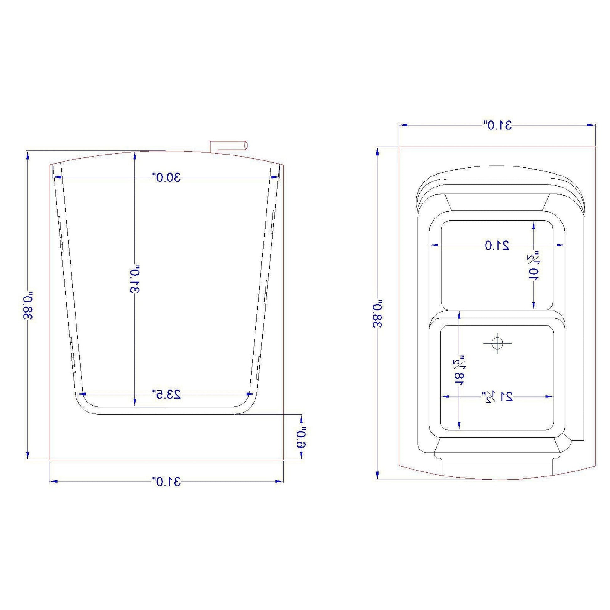 Mobility Bathworks 33"W x 38"L x 40"H Walk-In Left Hand Dual Jetted Tub - White