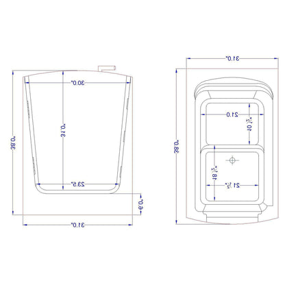 Mobility Bathworks 33"W x 38"L x 40"H Walk-In Left Hand Dual Jetted Tub - White