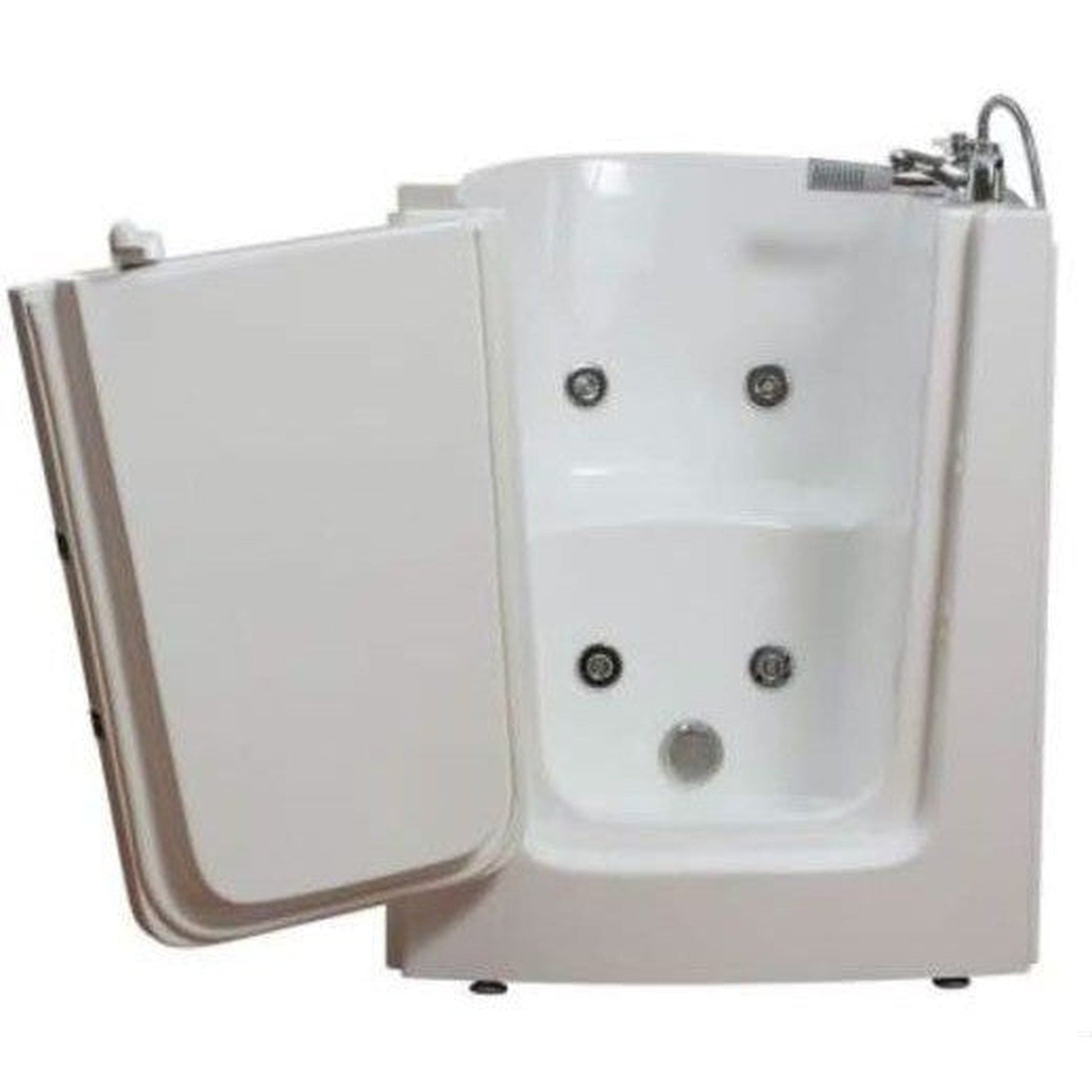 Mobility Bathworks 33"W x 38"L x 40"H Walk-In Left Hand Water Jetted Tub -White