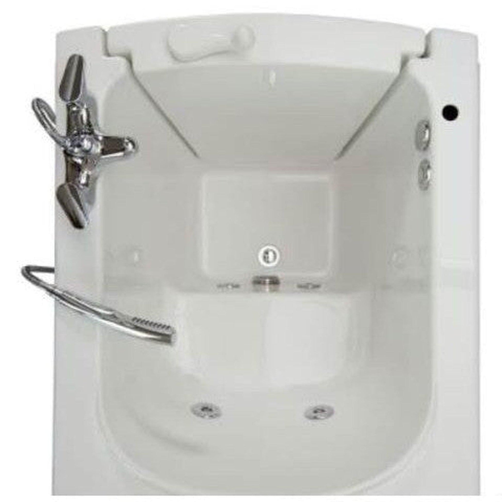Mobility Bathworks 33"W x 38"L x 40"H Walk-In Left Hand Water Jetted Tub -White
