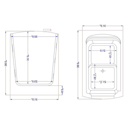 Mobility Bathworks 33"W x 38"L x 40"H Walk-In Left Hand Water Jetted Tub -White