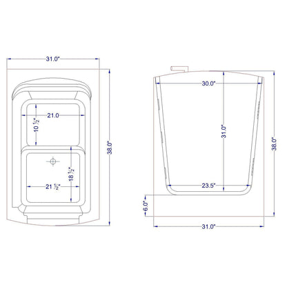 Mobility Bathworks 33"W x 38"L x 40"H Walk-In Right Hand Air Jetted Tub