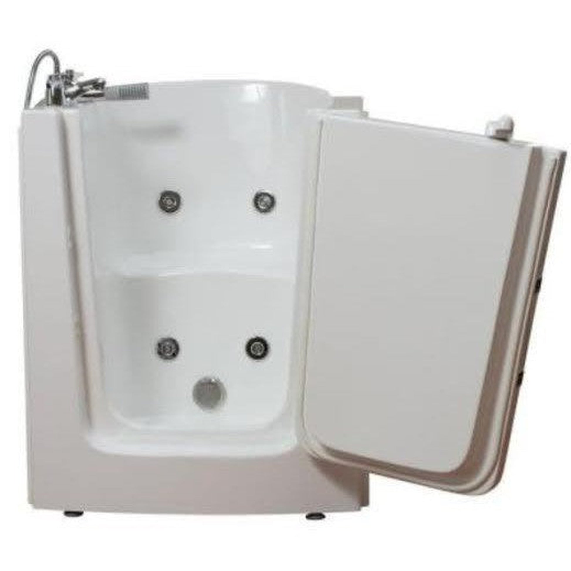 Mobility Bathworks 33"W x 38"L x 40"H Walk-In Right Hand Water Jetted Tub - White