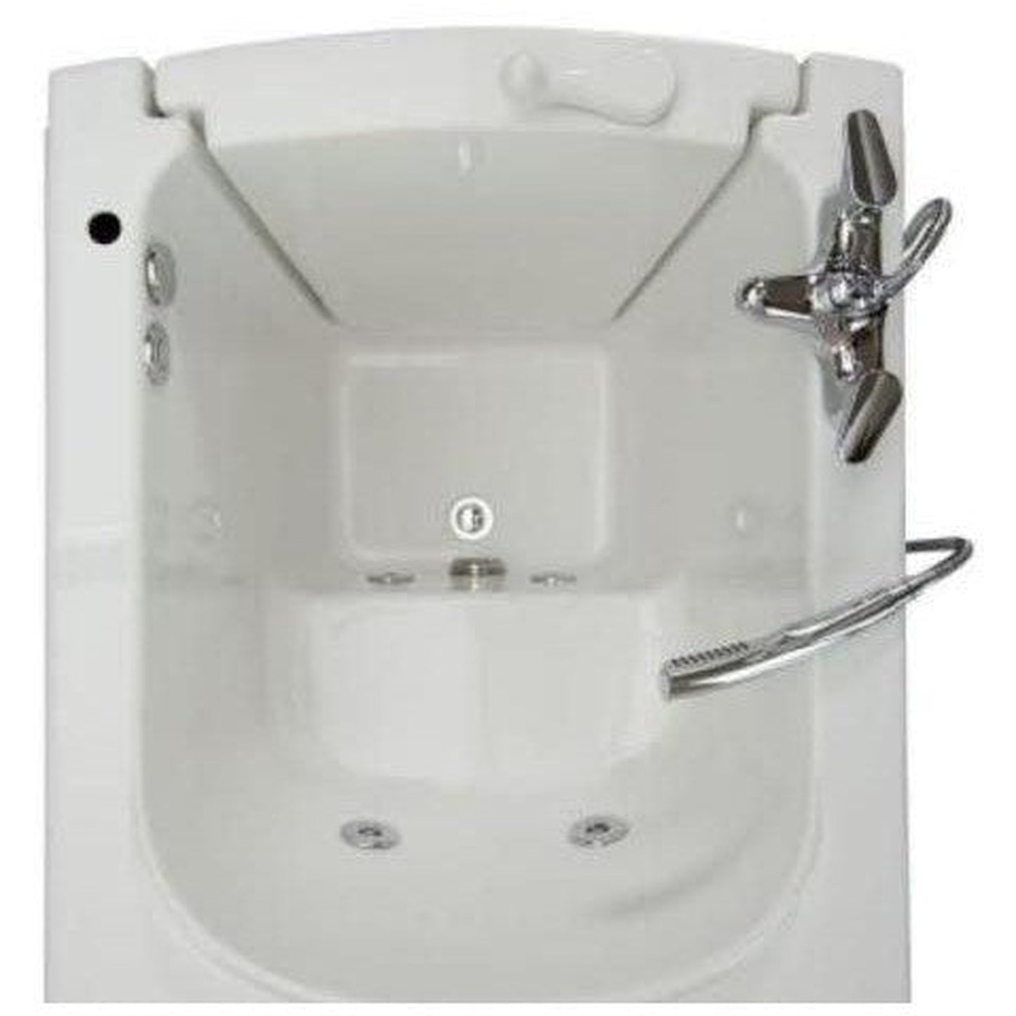 Mobility Bathworks 33"W x 38"L x 40"H Walk-In Right Hand Water Jetted Tub - White