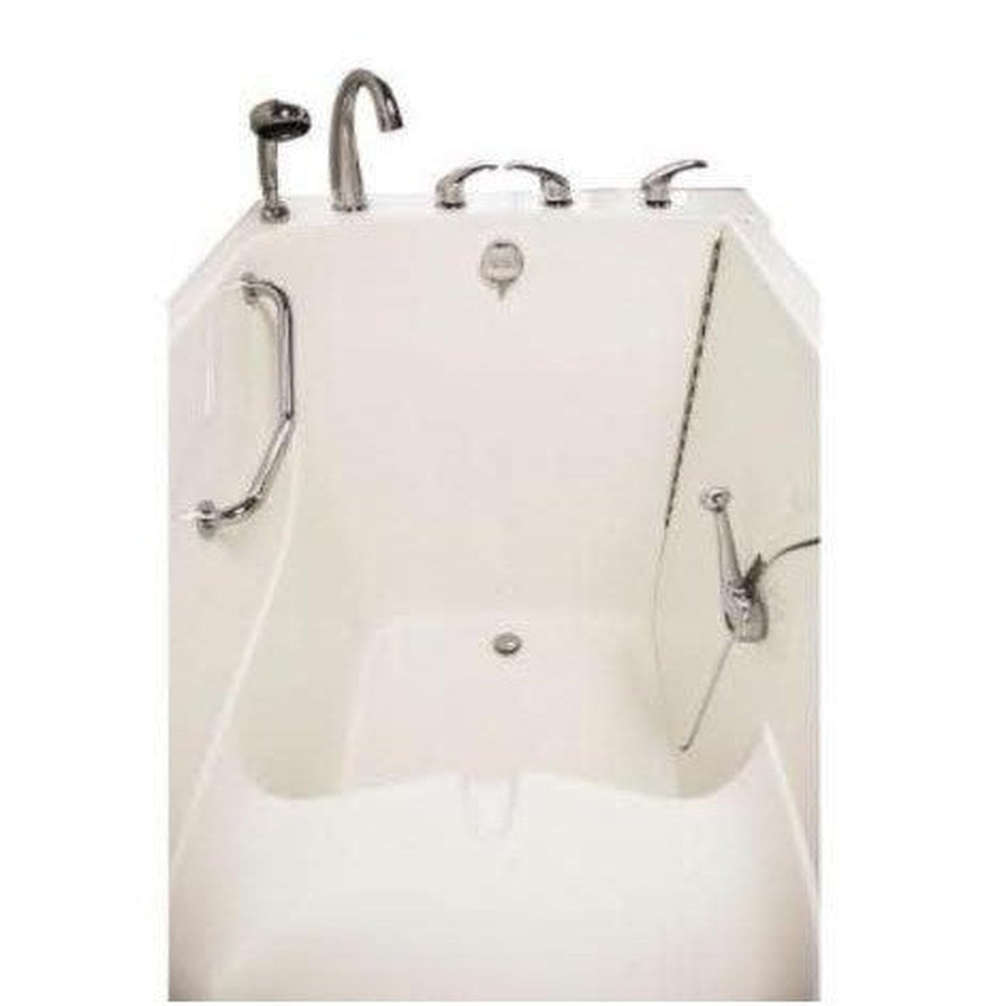 Mobility Bathworks 33"W x 55"L x 41"H Walk-In Right Hand Soaker Tub - White