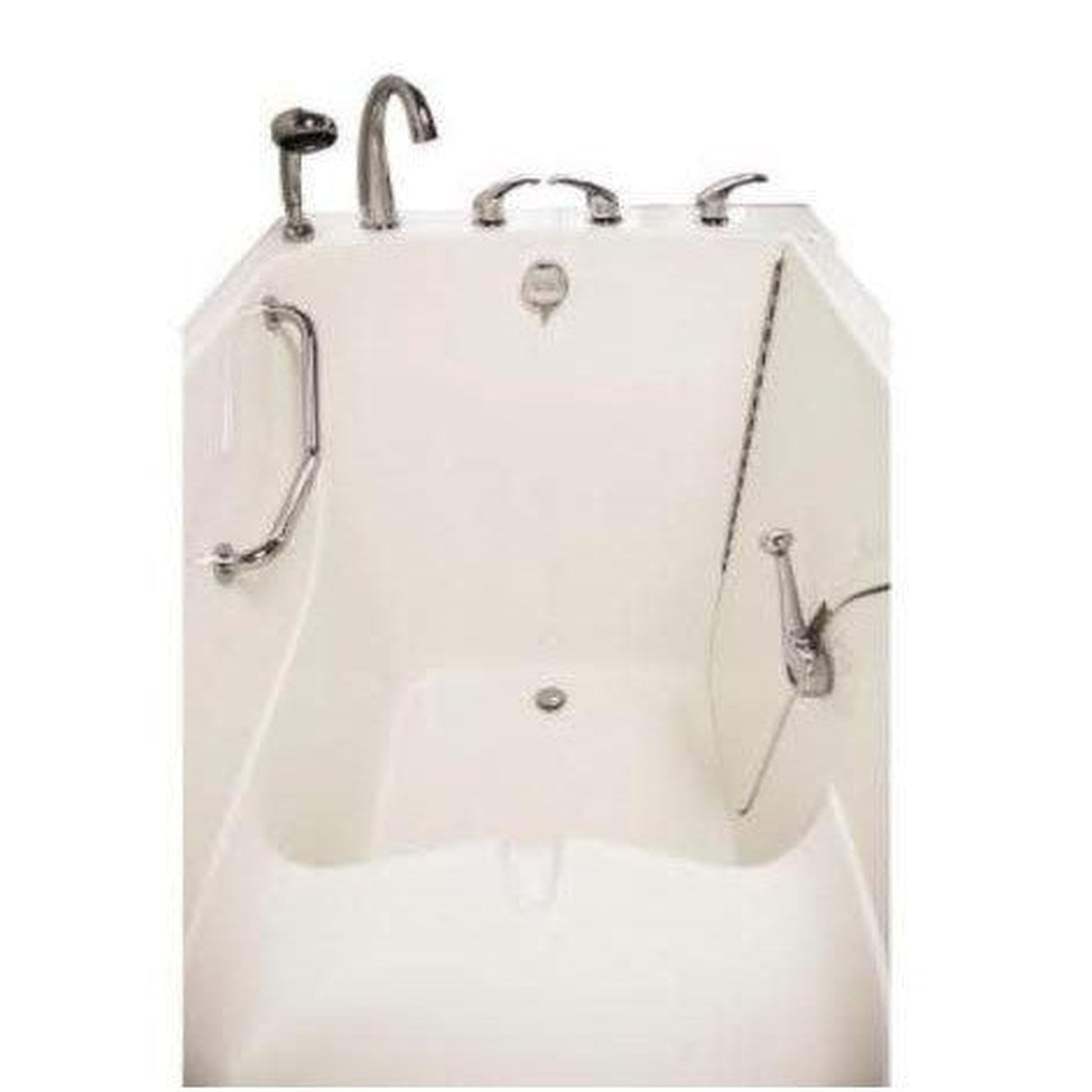 Mobility Bathworks 33"W x 55"L x 41"H Walk-In Right Hand Soaker Tub - White