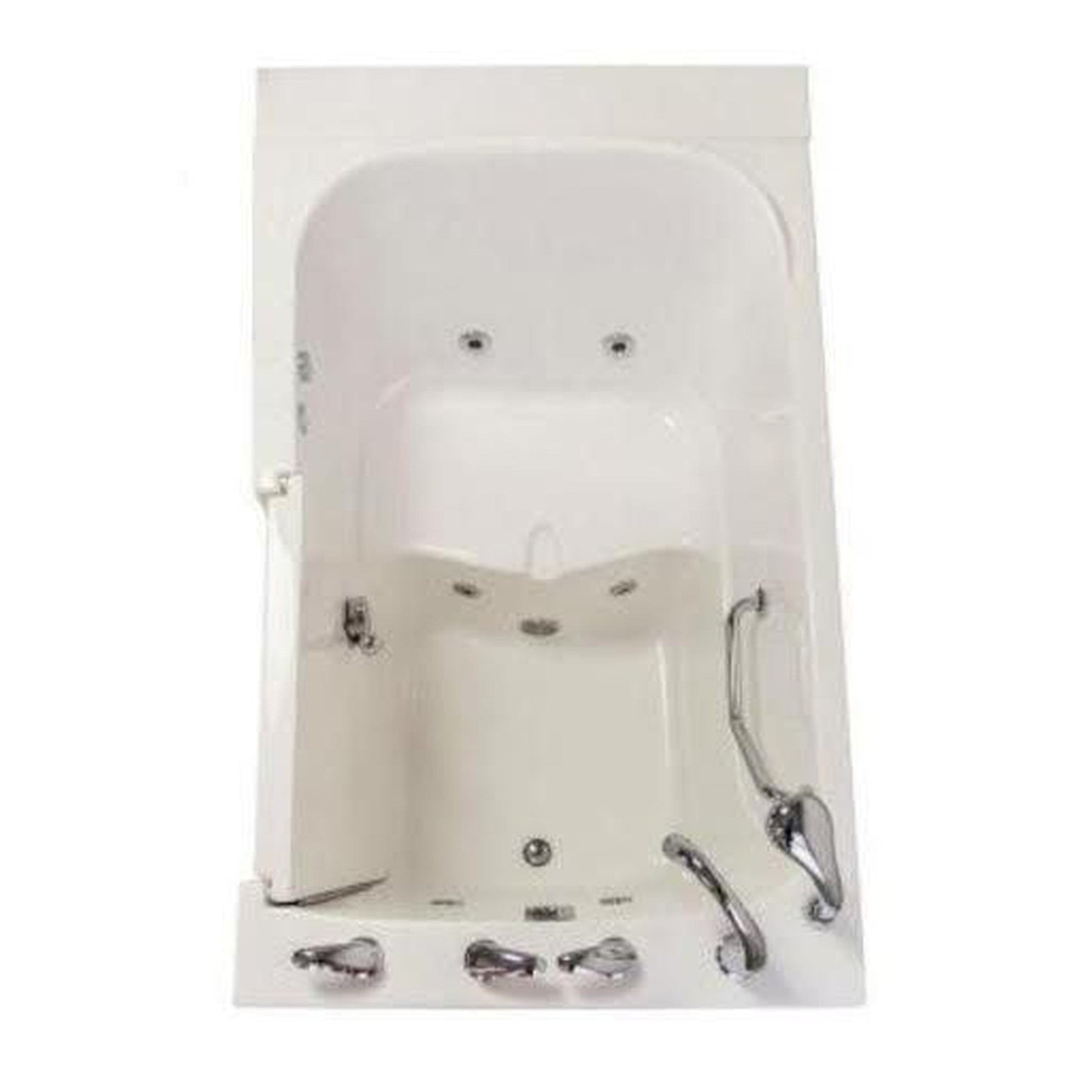 Mobility Bathworks 33"W x 55"L x 41"H Walk-In Right Hand Water Jetted Tub - White