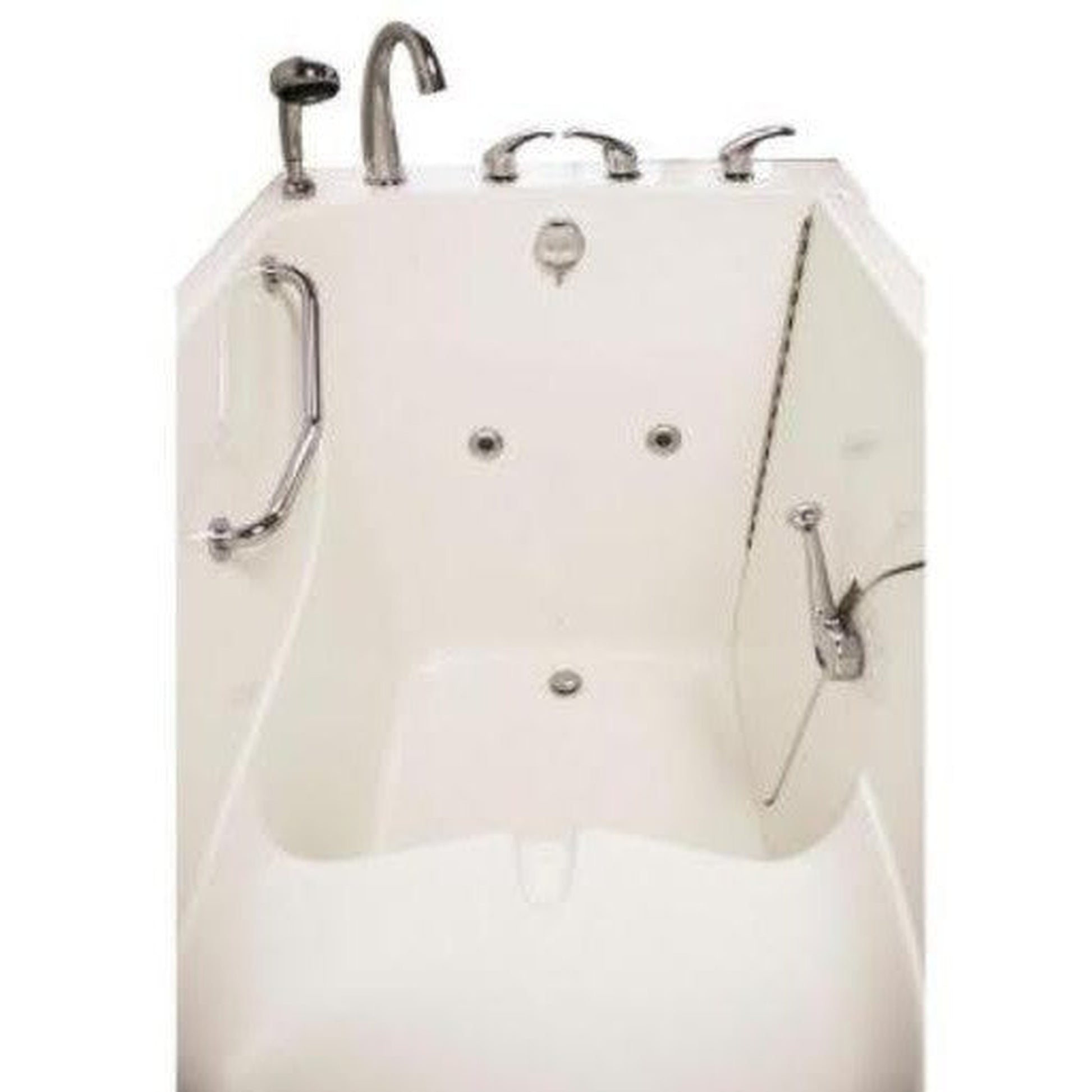 Mobility Bathworks 33"W x 55"L x 41"H Walk-In Right Hand Water Jetted Tub - White