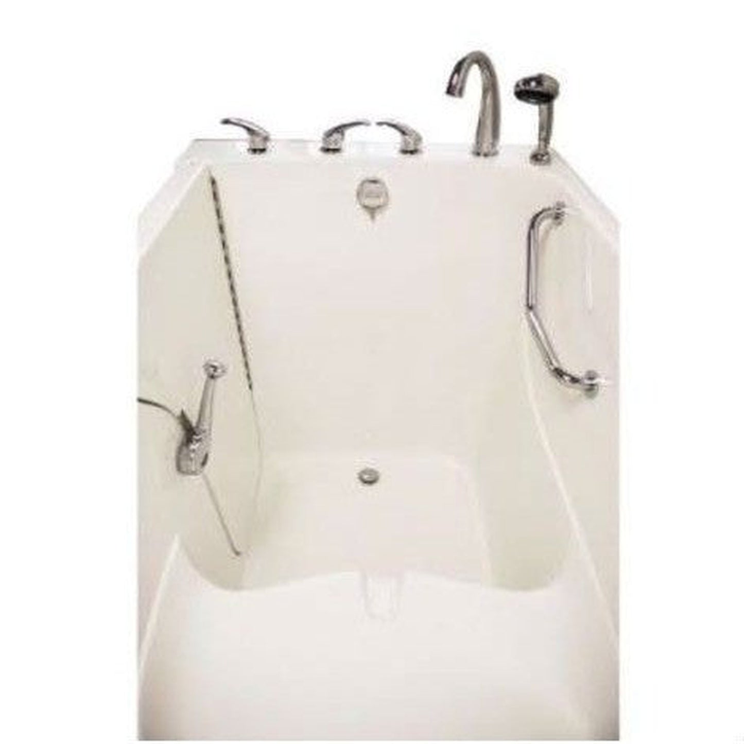 Mobility Bathworks 35"W x 55"L x 41"H Walk-In Left Hand Soaker Tub - White