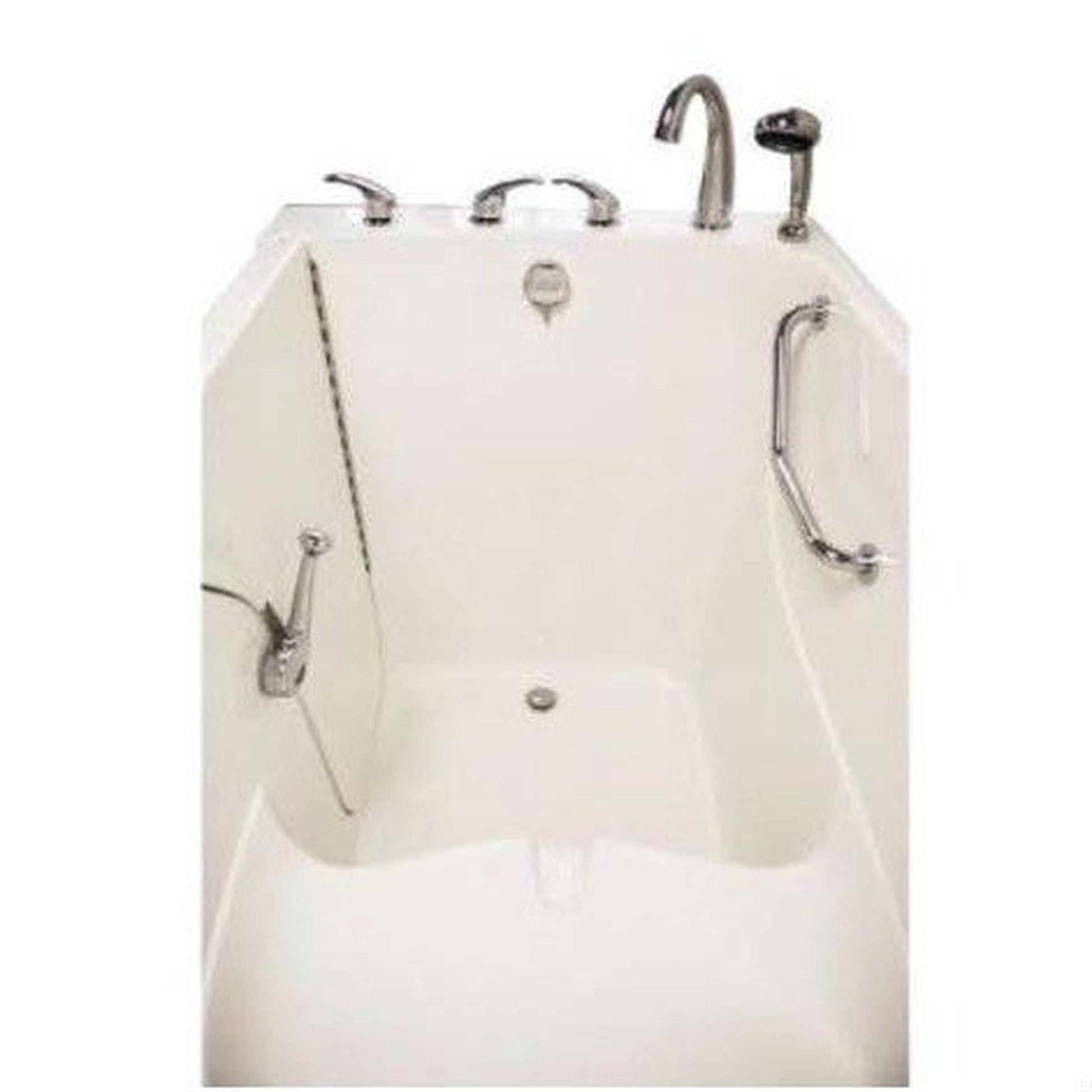 Mobility Bathworks 35"W x 55"L x 41"H Walk-In Left Hand Soaker Tub - White