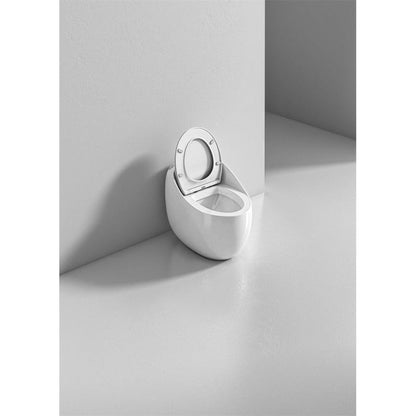 Moreno BENO 2085 White Single Flush Rounded Toilet