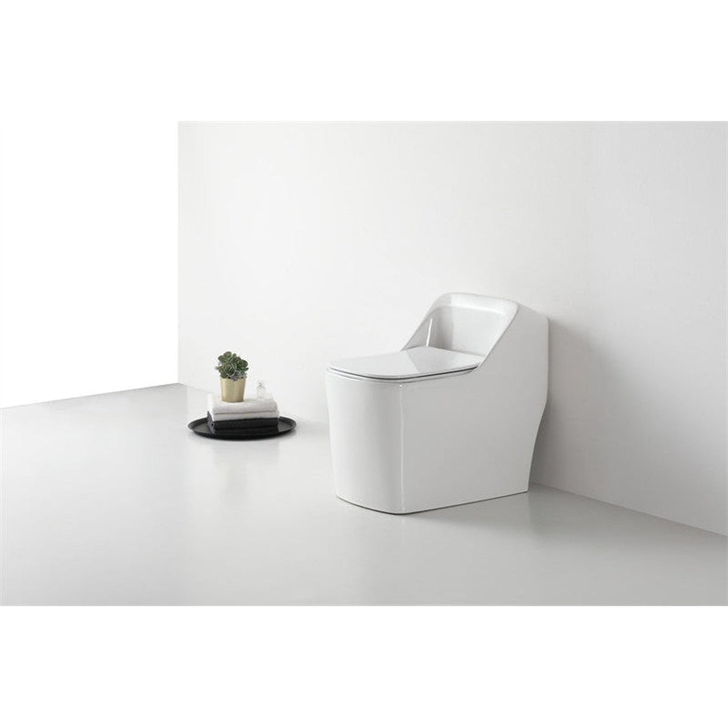 Moreno BENO White Single Flush Square Toilet