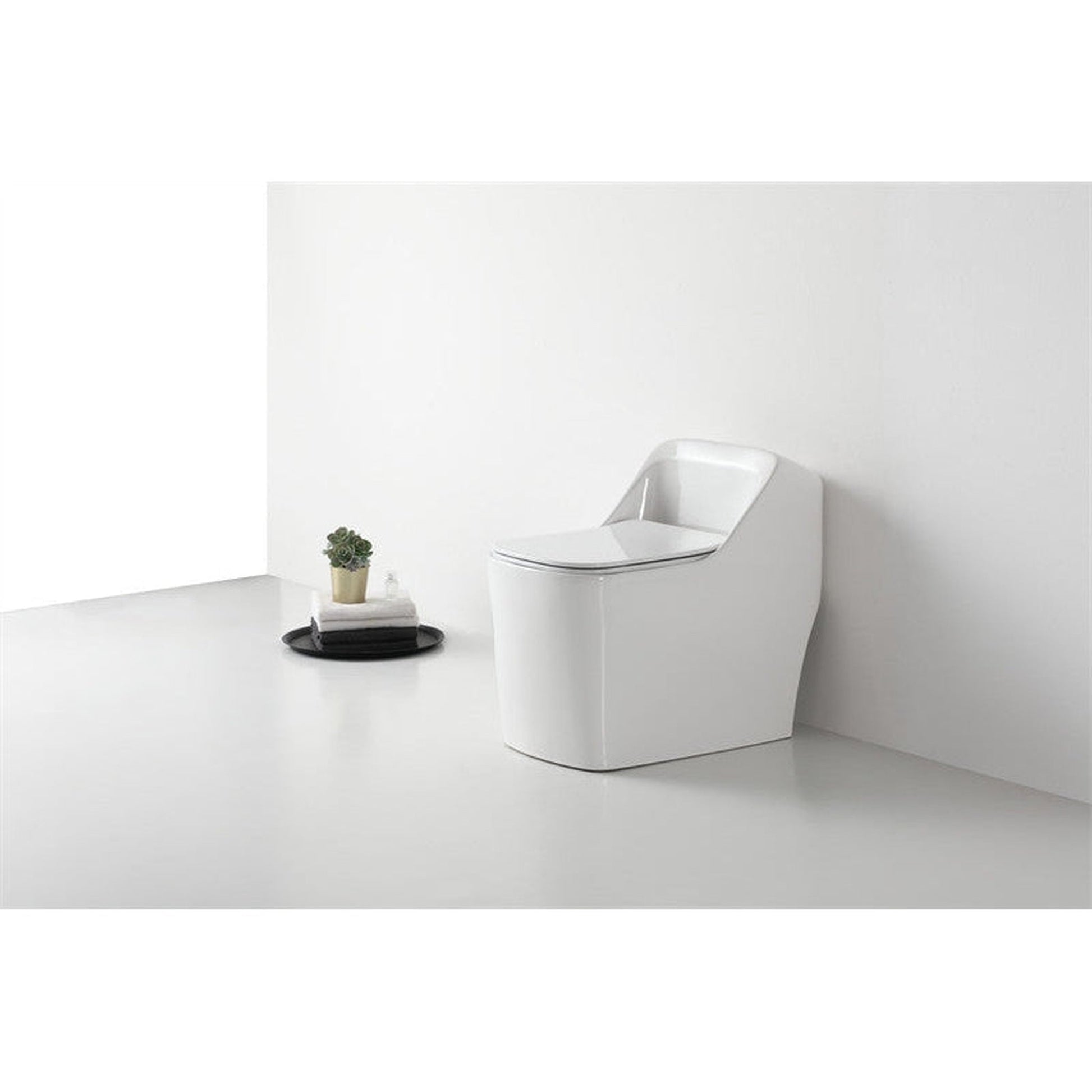 Moreno BENO White Single Flush Square Toilet