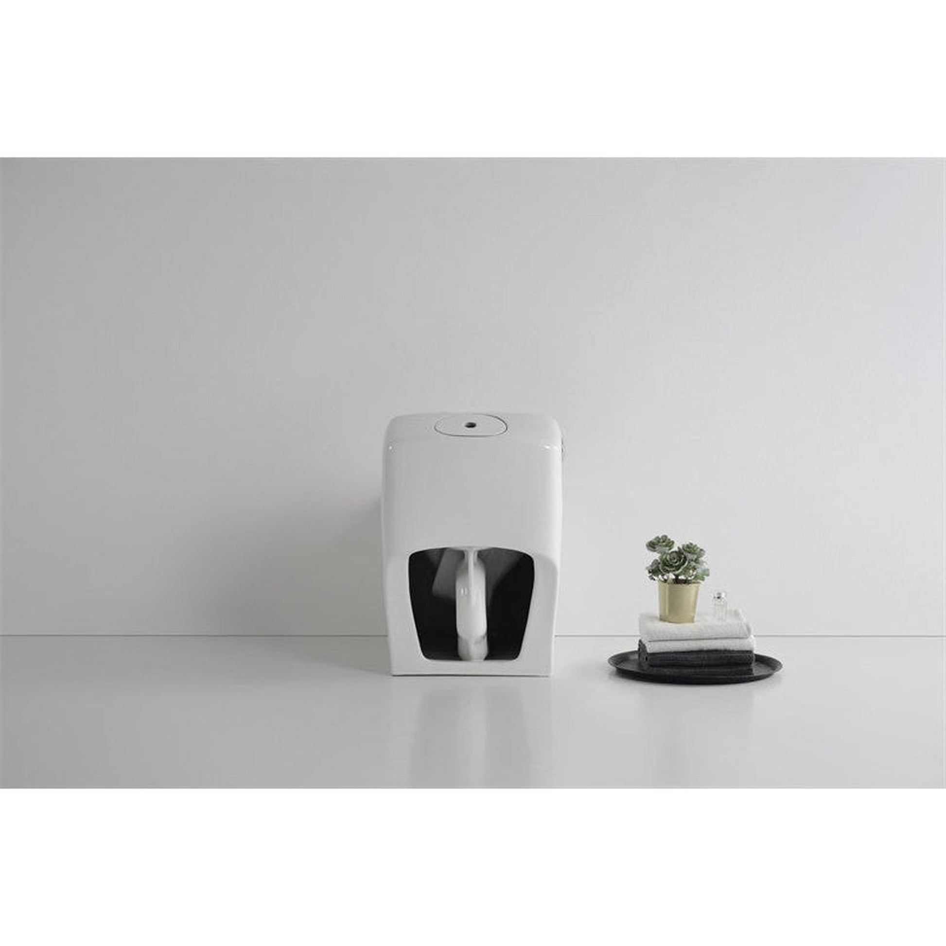 Moreno BENO White Single Flush Square Toilet