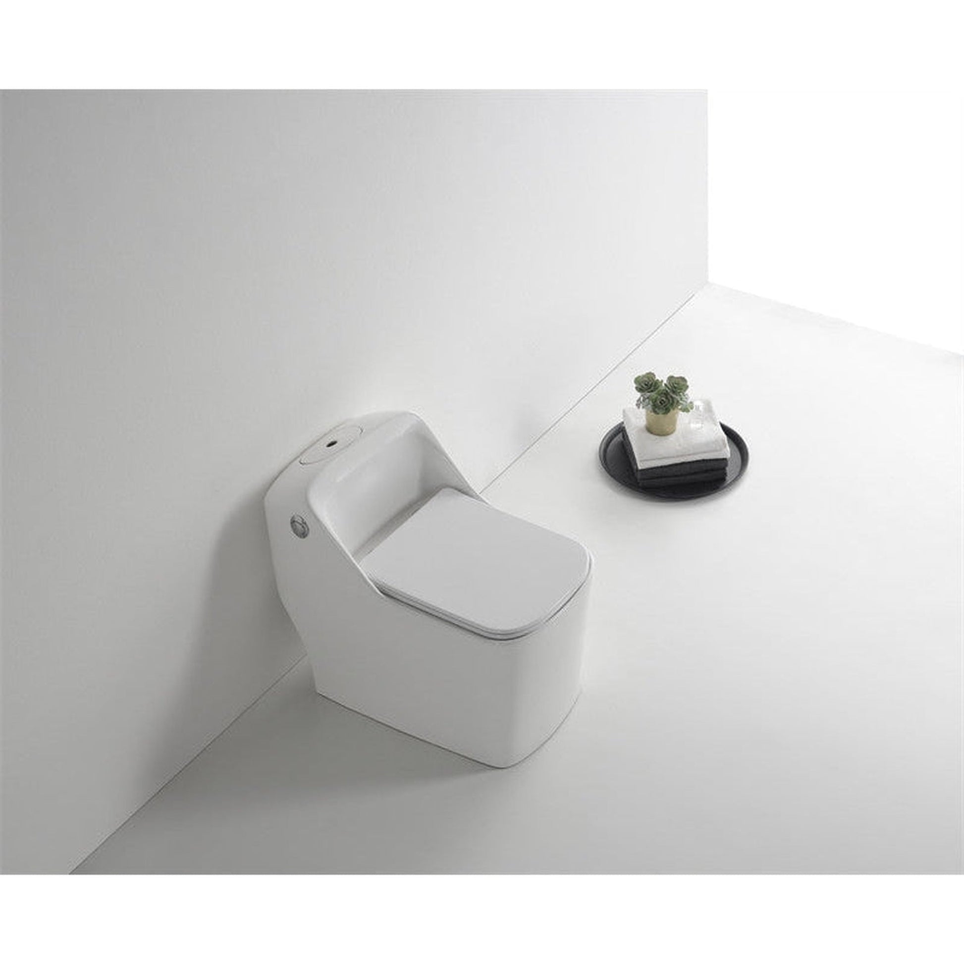 Moreno BENO White Single Flush Square Toilet
