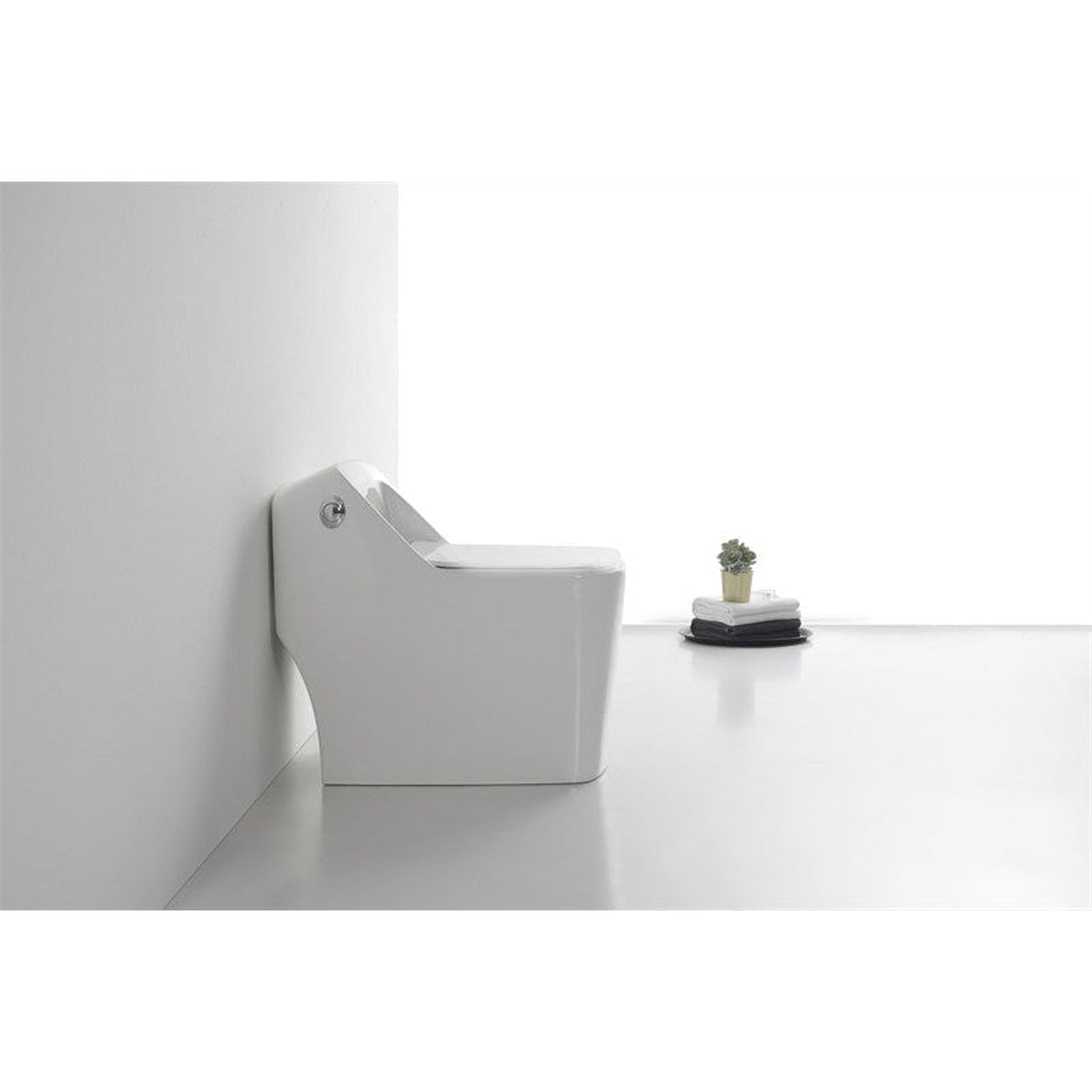 Moreno BENO White Single Flush Square Toilet