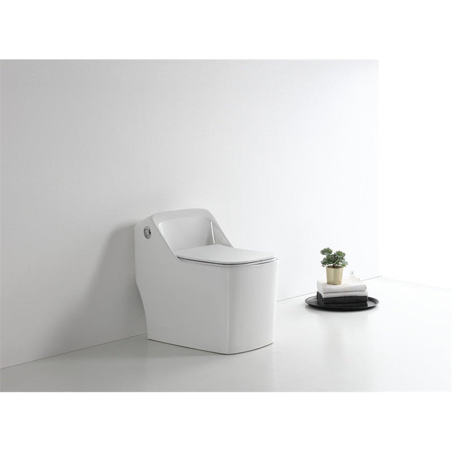 Moreno BENO White Single Flush Square Toilet