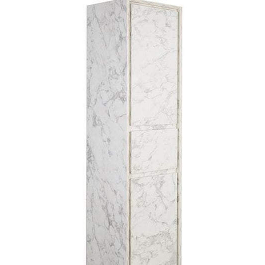 Moreno Bath Sage 16" Marble White Wall-Mounted Linen Storage Cabinet