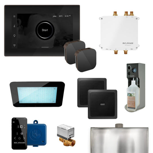 MrSteam Bliss Max 36" Programmable Steam Generator Control Kit With iSteamX Control and Aroma Glass Steamhead in Black Oil Rubbed Bronze