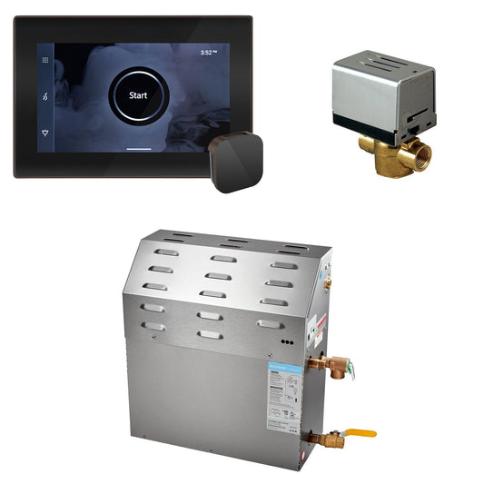MrSteam Super (iSteamX) 23" 15 kW (15000 W) Steam Shower Generator Package with iSteamX Control in Black Oil Rubbed Bronze