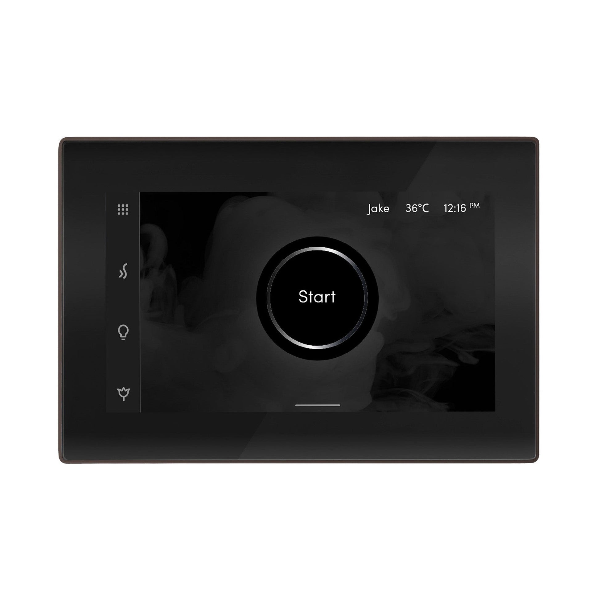 MrSteam iSteamX 12" Steam Shower Control and Aroma Glass SteamHead in Black Oil Rubbed Bronze