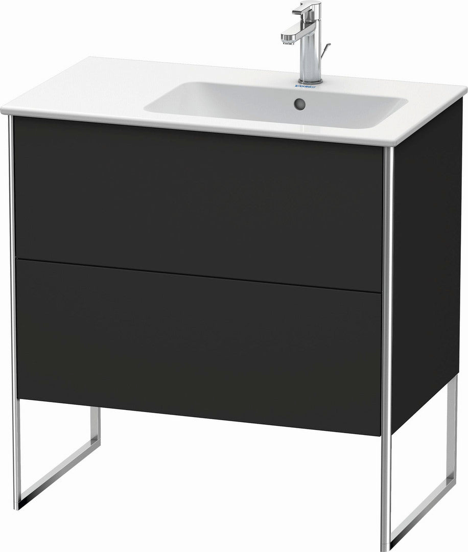 Duravit XSquare 32" Graphite Two Drawer Floorstanding Vanity Unit (XS445208080)