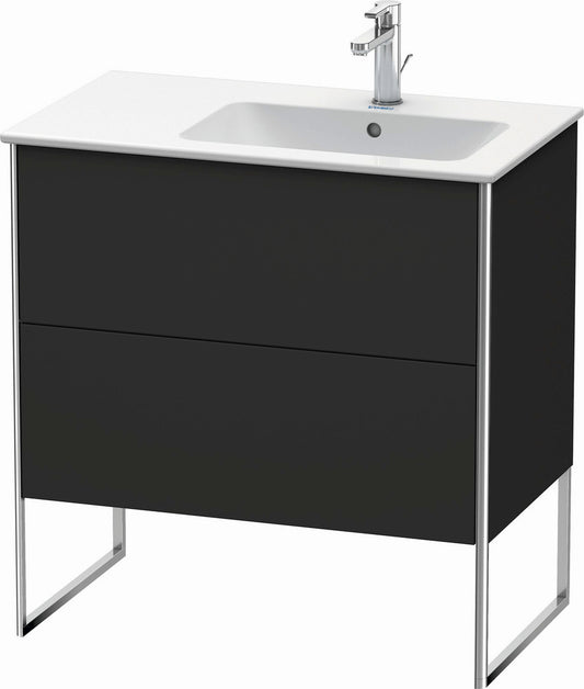 Duravit XSquare 32" Graphite Two Drawer Floorstanding Vanity Unit (XS445208080)