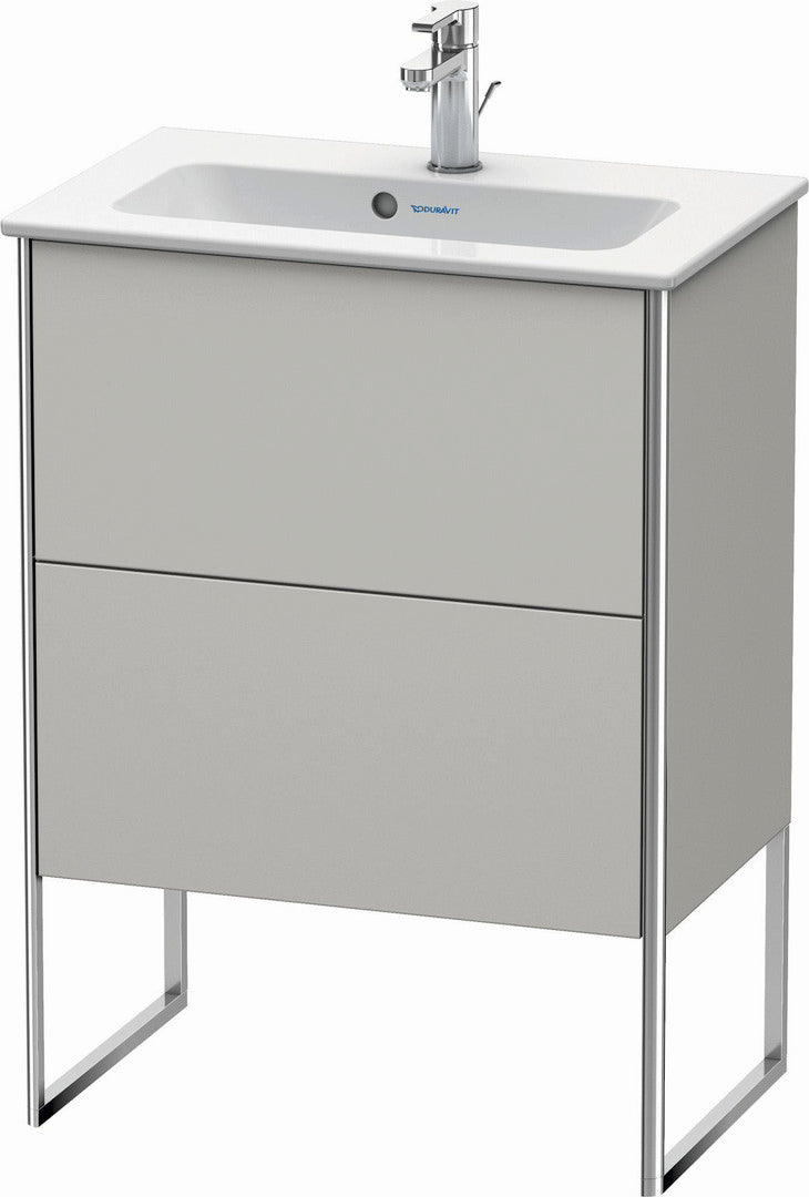 Duravit XSquare 24" Concrete Gray Two Drawer Floorstanding Vanity Unit (XS445400707)