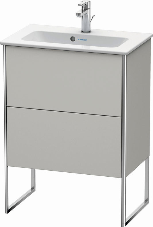 Duravit XSquare 24" Concrete Gray Two Drawer Floorstanding Vanity Unit (XS445400707)