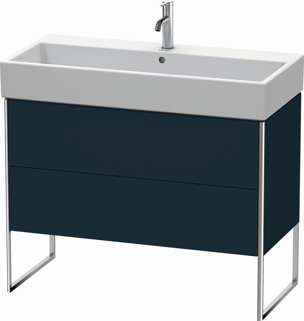 Duravit XSquare 39" Midnight Blue Two Drawer Floorstanding Vanity Unit (XS447609898)