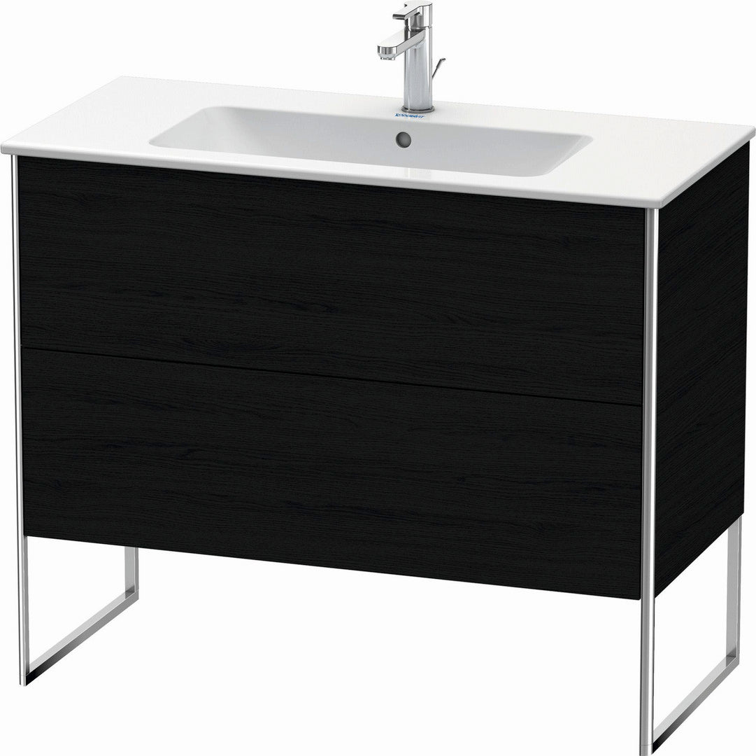 Duravit XSquare 40" Oak Black Two Drawer Floorstanding Vanity Unit (XS444701616)