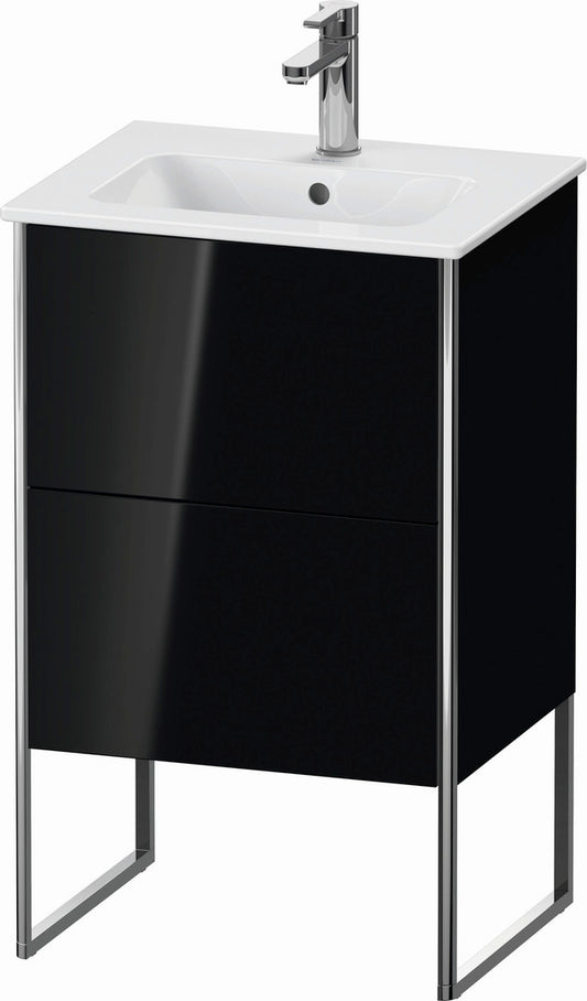 Duravit XSquare 20" Black Two Drawer Floorstanding Vanity Unit (XS445704040)