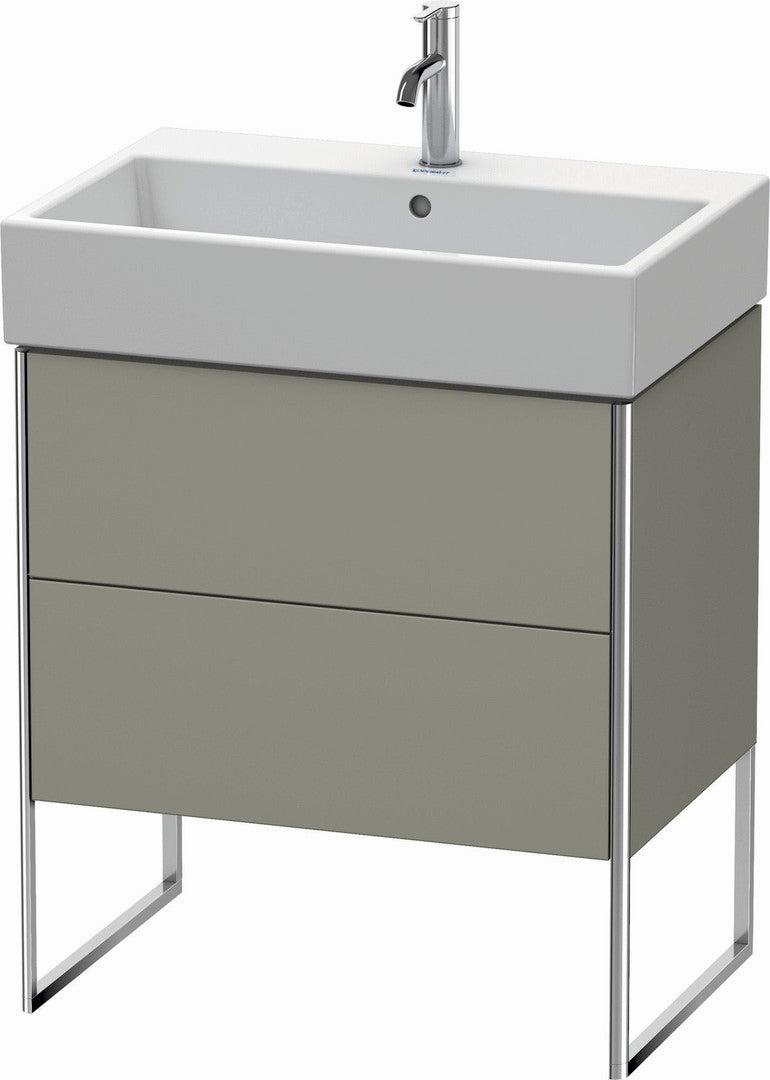Duravit XSquare 27" Stone Gray Two Drawer Floorstanding Vanity Unit (XS447409292)