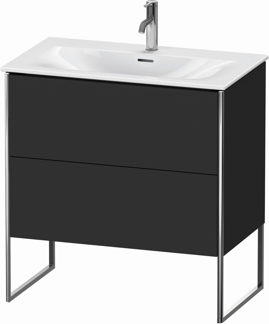 Duravit XSquare 32" Graphite Two Drawer Floorstanding Vanity Unit (XS452408080)