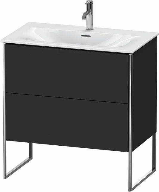 Duravit XSquare 32" Graphite Two Drawer Floorstanding Vanity Unit (XS452408080)