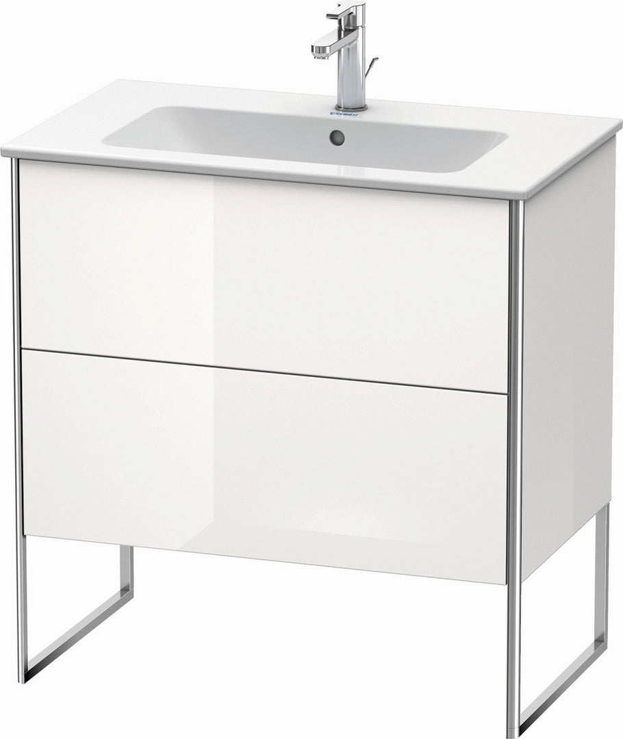 Duravit XSquare 32" White High Gloss Two Drawer Floorstanding Vanity Unit (XS444602222)
