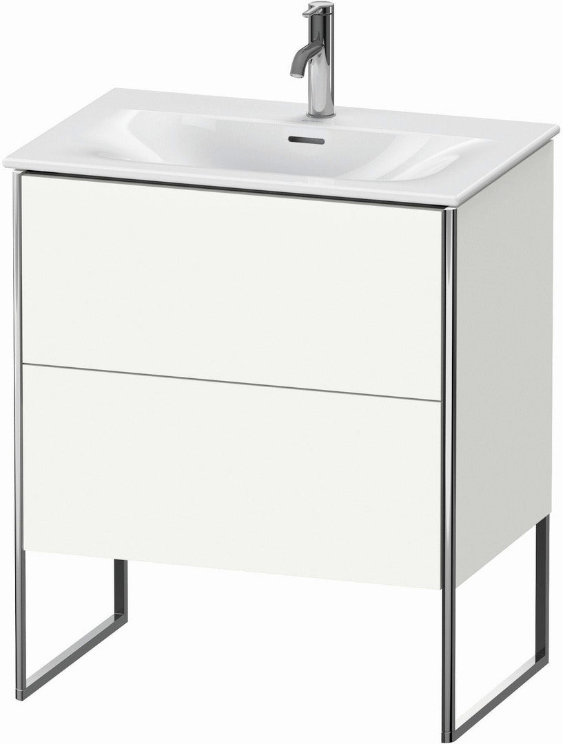 Duravit XSquare 28" White Satin Matt Two Drawer Floorstanding Vanity Unit (XS452303636)