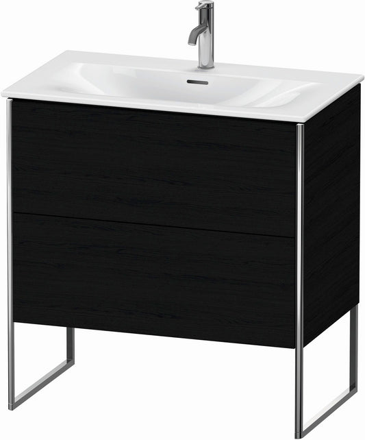 Duravit XSquare 32" Oak Black Two Drawer Floorstanding Vanity Unit (XS452401616)
