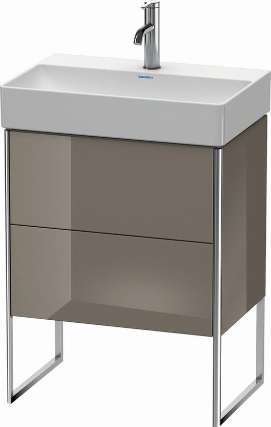 Duravit XSquare 23" Flannel Gray Two Drawer Floorstanding Vanity Unit (XS445308989)