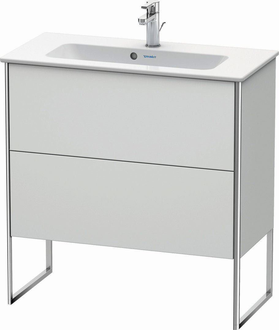 Duravit XSquare 32" White Satin Matt Two Drawer Floorstanding Vanity Unit (XS445503636)