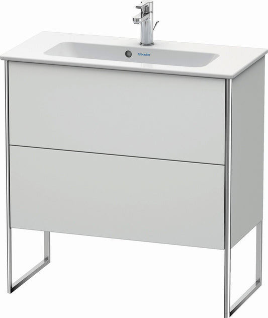 Duravit XSquare 32" White Satin Matt Two Drawer Floorstanding Vanity Unit (XS445503636)