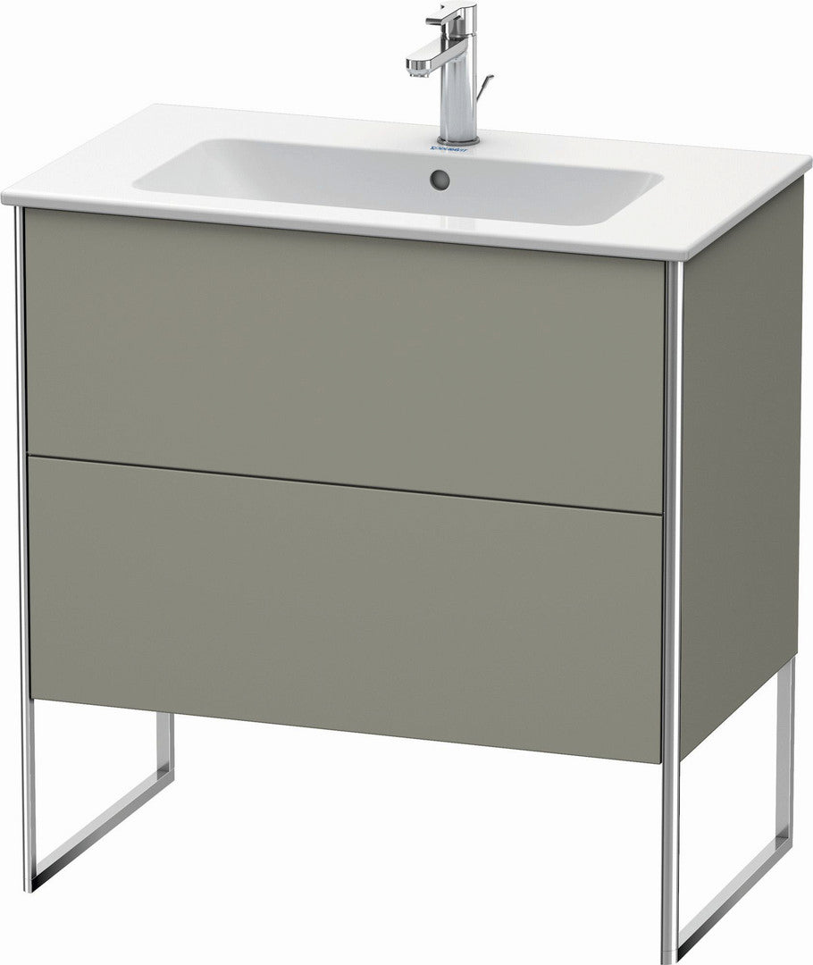 Duravit XSquare 32" Stone Gray Two Drawer Floorstanding Vanity Unit (XS444609292)