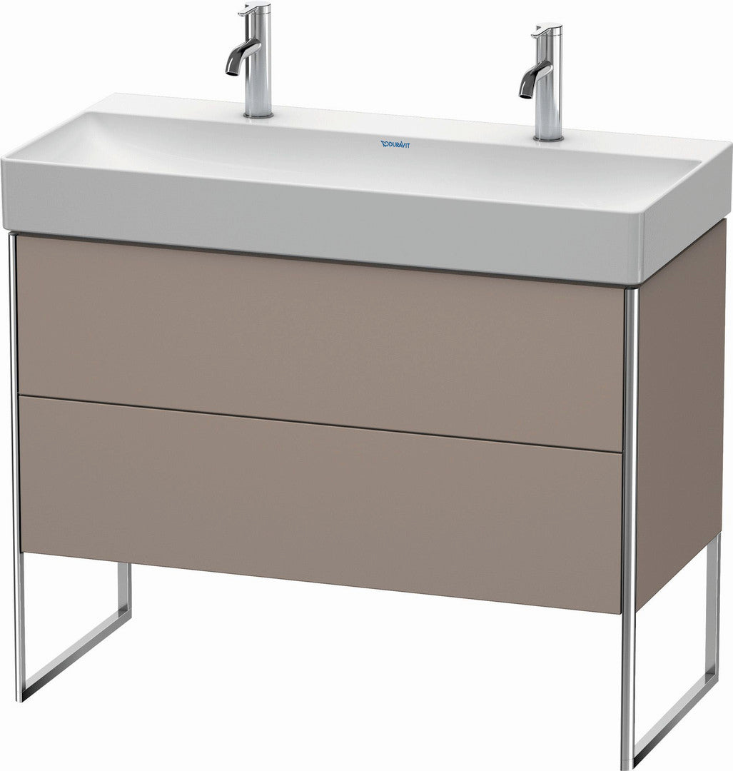 Duravit XSquare 39" Basalt Two Drawer Floorstanding Vanity Unit (XS444404343)