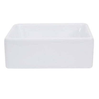 Nantucket Sinks Brant Point 15" W x 15" D Square Porcelain Enamel Glazed White Ceramic Vessel Sink