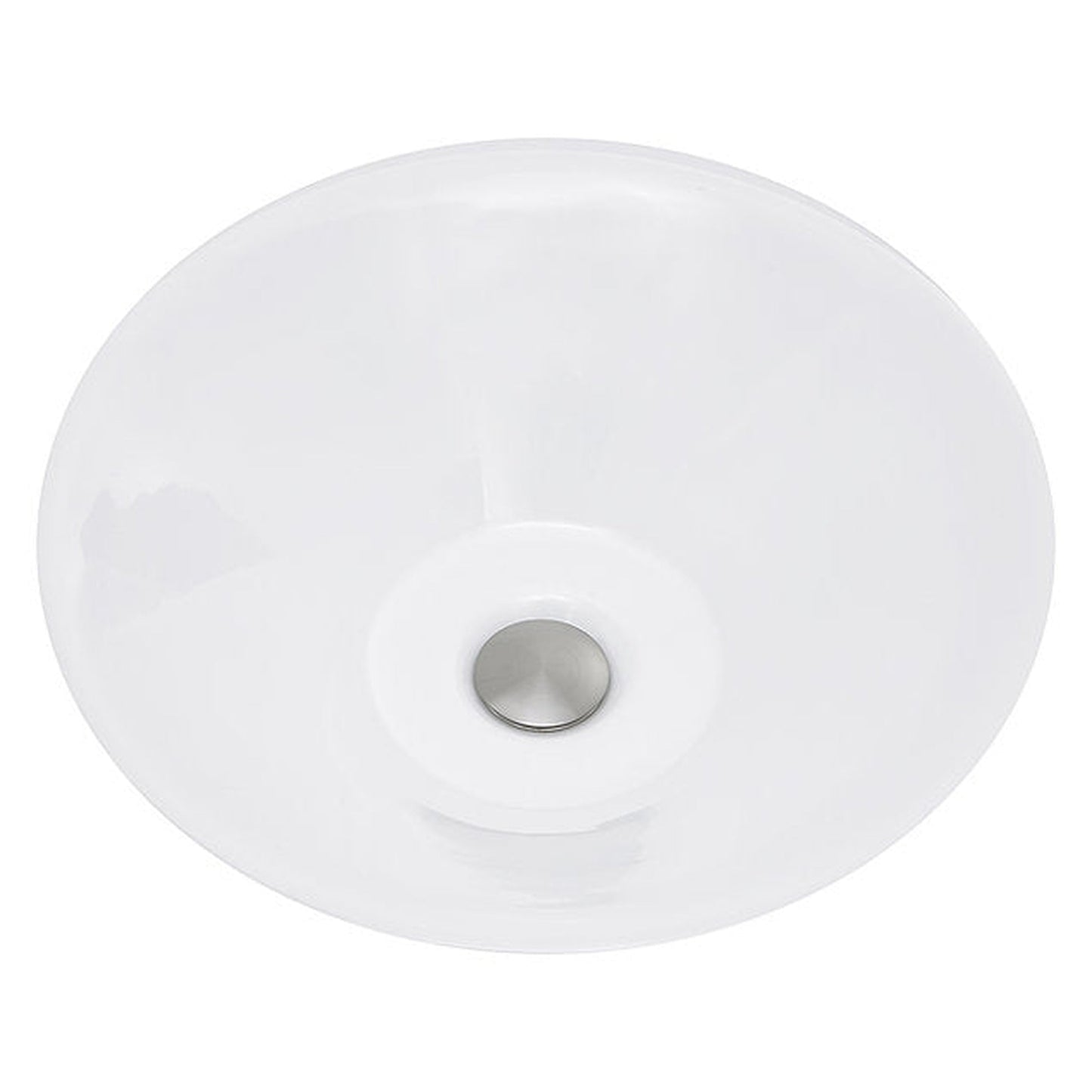 Nantucket Sinks Brant Point 17" Round Low-Profile Porcelain Enamel Glazed White Ceramic Vessel Sink