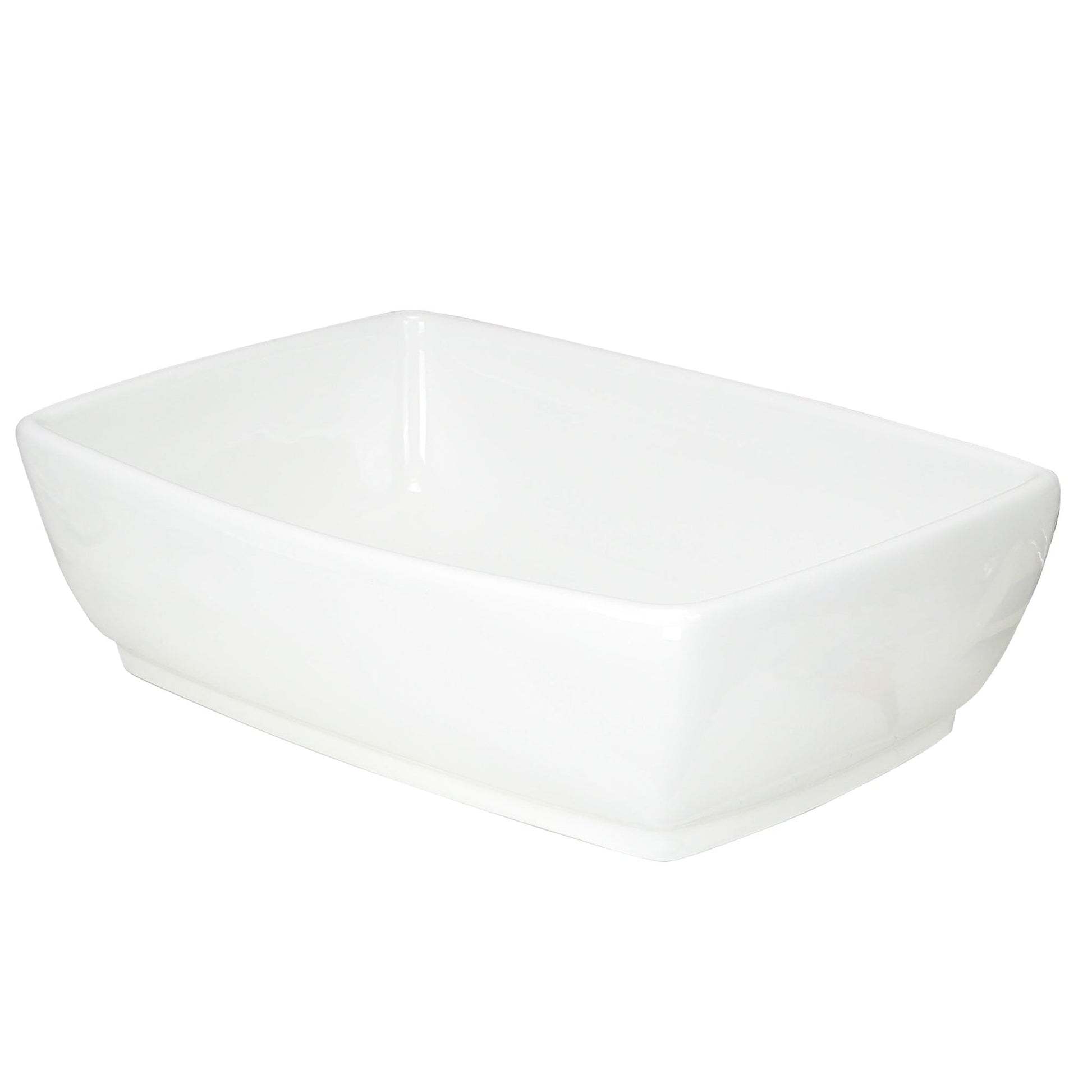 Nantucket Sinks Brant Point 19" W x 13" D Rectangular Porcelain Enamel Glazed White Ceramic Vessel Sink